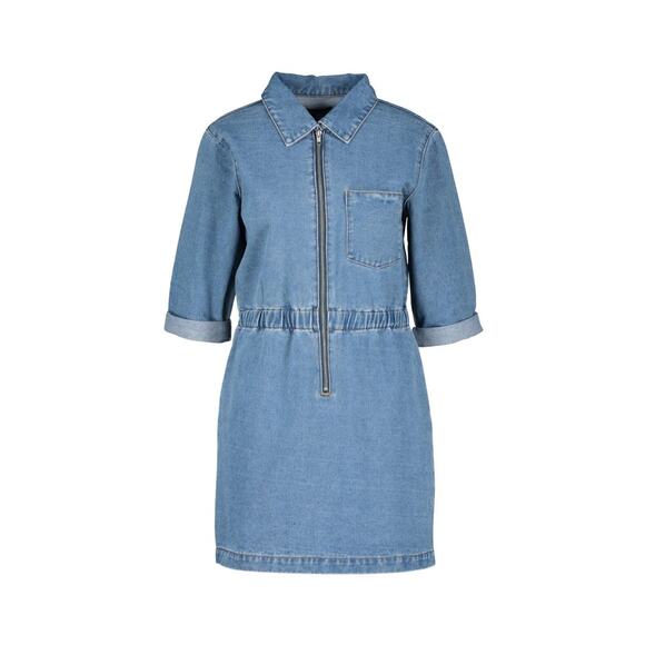 NWOT Boohoo Zip Up Denim Dress Size 8 - Picture 7 of 7